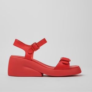Camper Kaah Srappy Wedge Sandals in Red US 8 UK 38